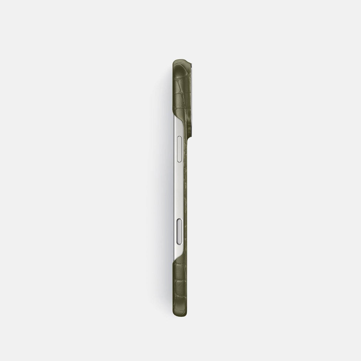 Classic Case For iPhone 18 Pro In Alligator -3 | Kaki-Green-Steel