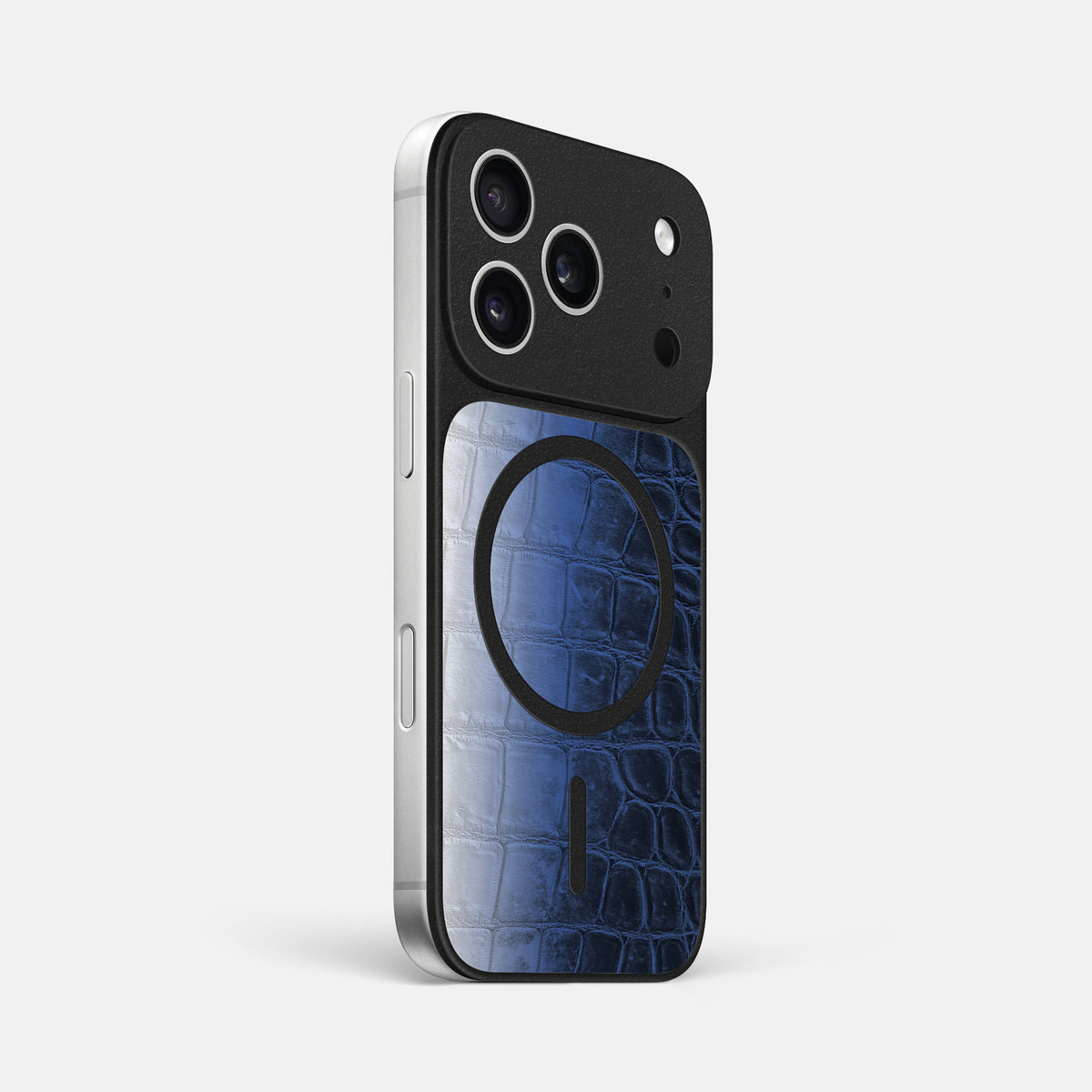 MagSafe Mask For iPhone 17 Pro Max In Himalayan Crocodile -2 | Navy-Blue
