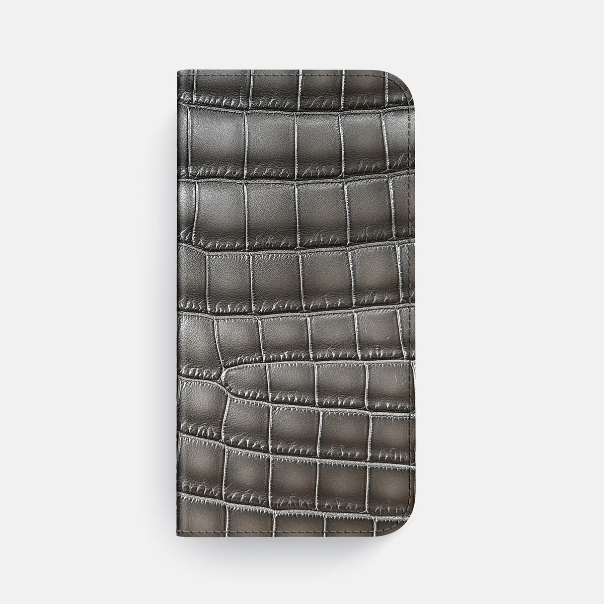 Folio Case For iPhone 17 Pro Max In Patina Alligator -4 | Grey-Steel