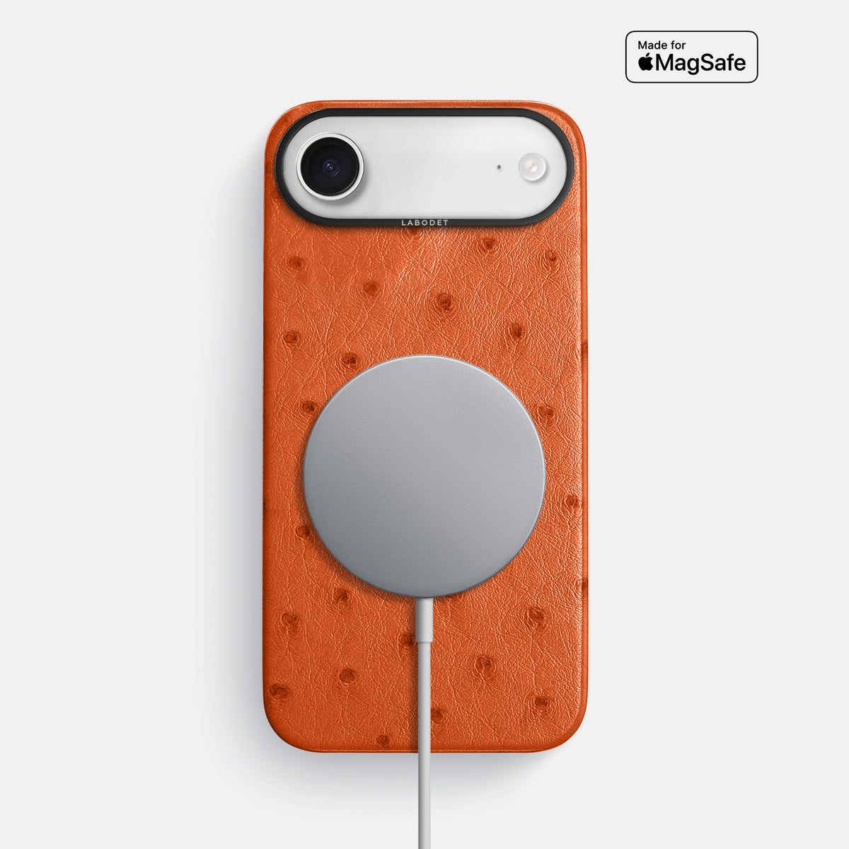 Classic Case For iPhone 17 Air In Ostrich -5 | Orange-Black