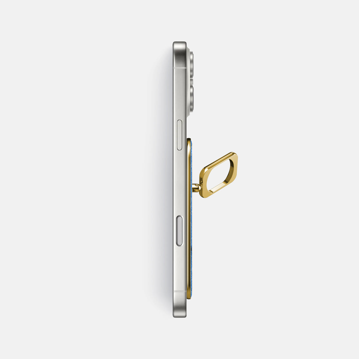 MagSafe Ring For iPhone 17 Pro Max In Ostrich -3 | Royal-Blue-Gold