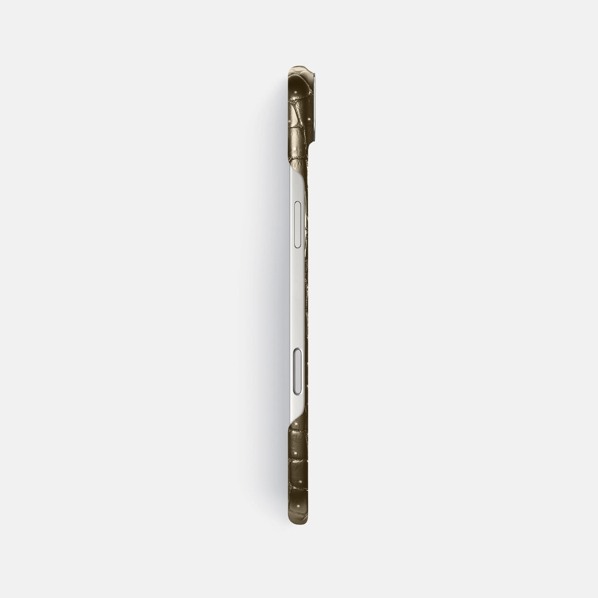 Classic Case For iPhone 17 Air In Porosus Crocodile -3 | Bronze-Steel