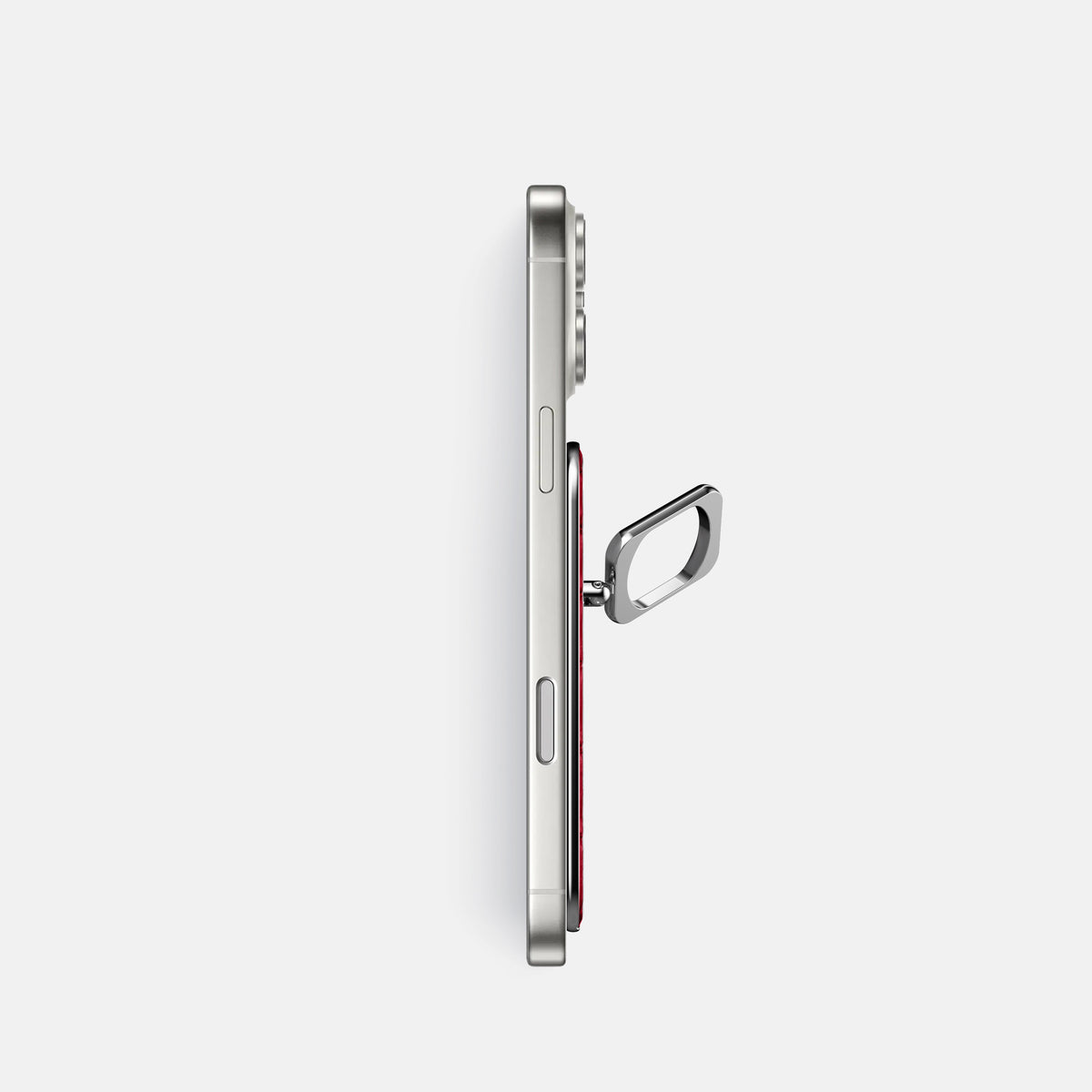 MagSafe Ring For iPhone 17 Pro In Porosus Crocodile -3 | Burgundy-Steel