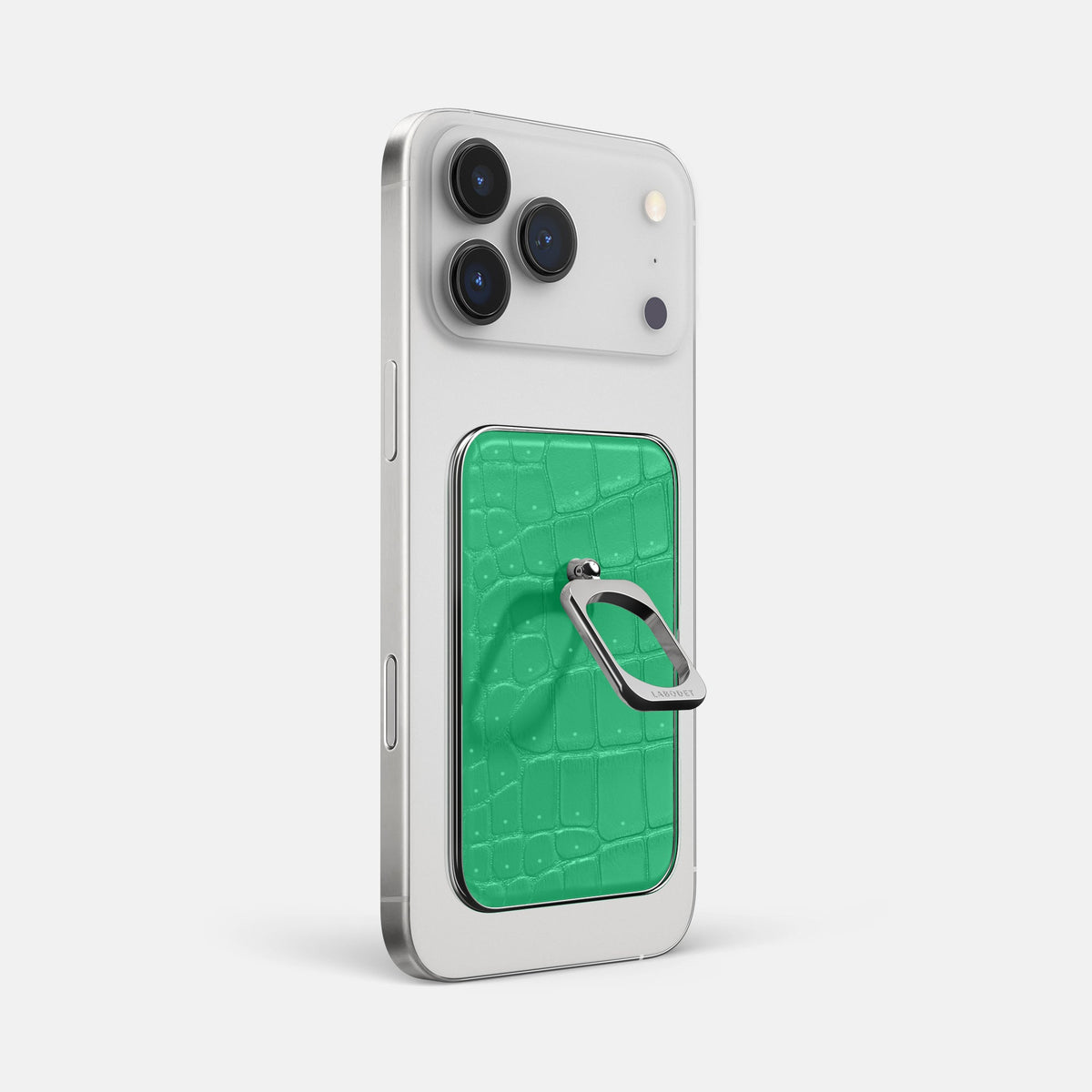 MagSafe Ring For iPhone 18 Pro Max In Porosus Crocodile -1 | Cactus-Green-Steel