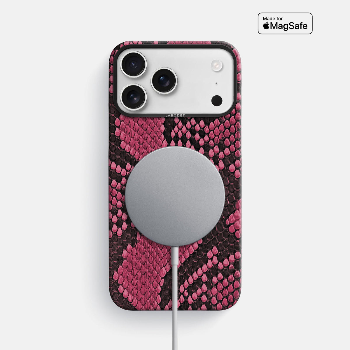 Classic Case For iPhone 18 Pro Max In Deluxe Python -5 | Burgundy-Black