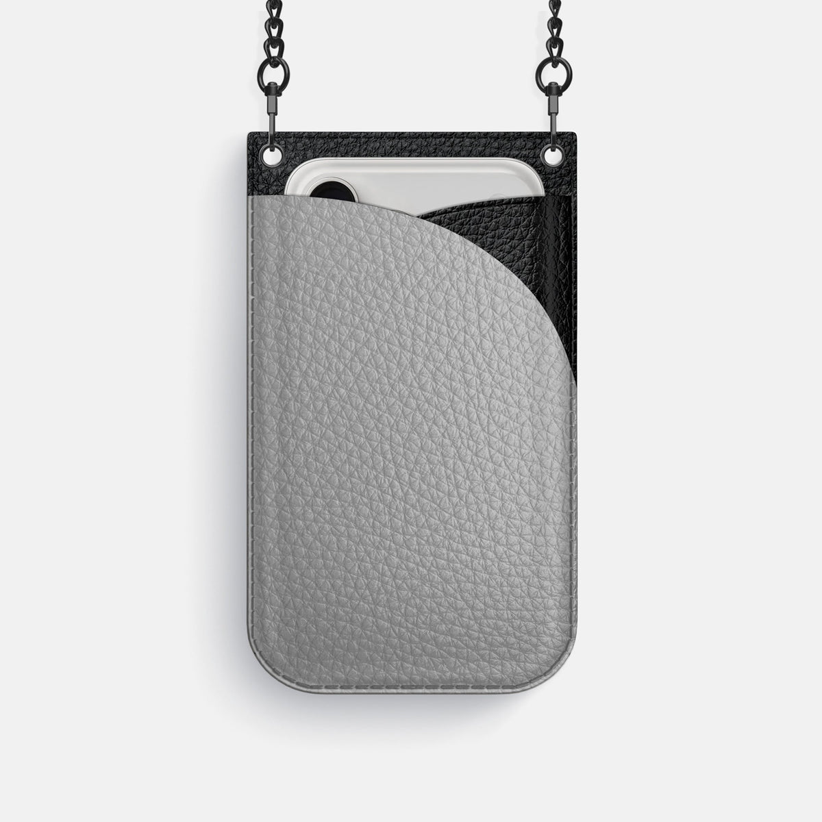 Crossbody Bag For iPhone 18 Pro In Calf -1 | Nuage-Black