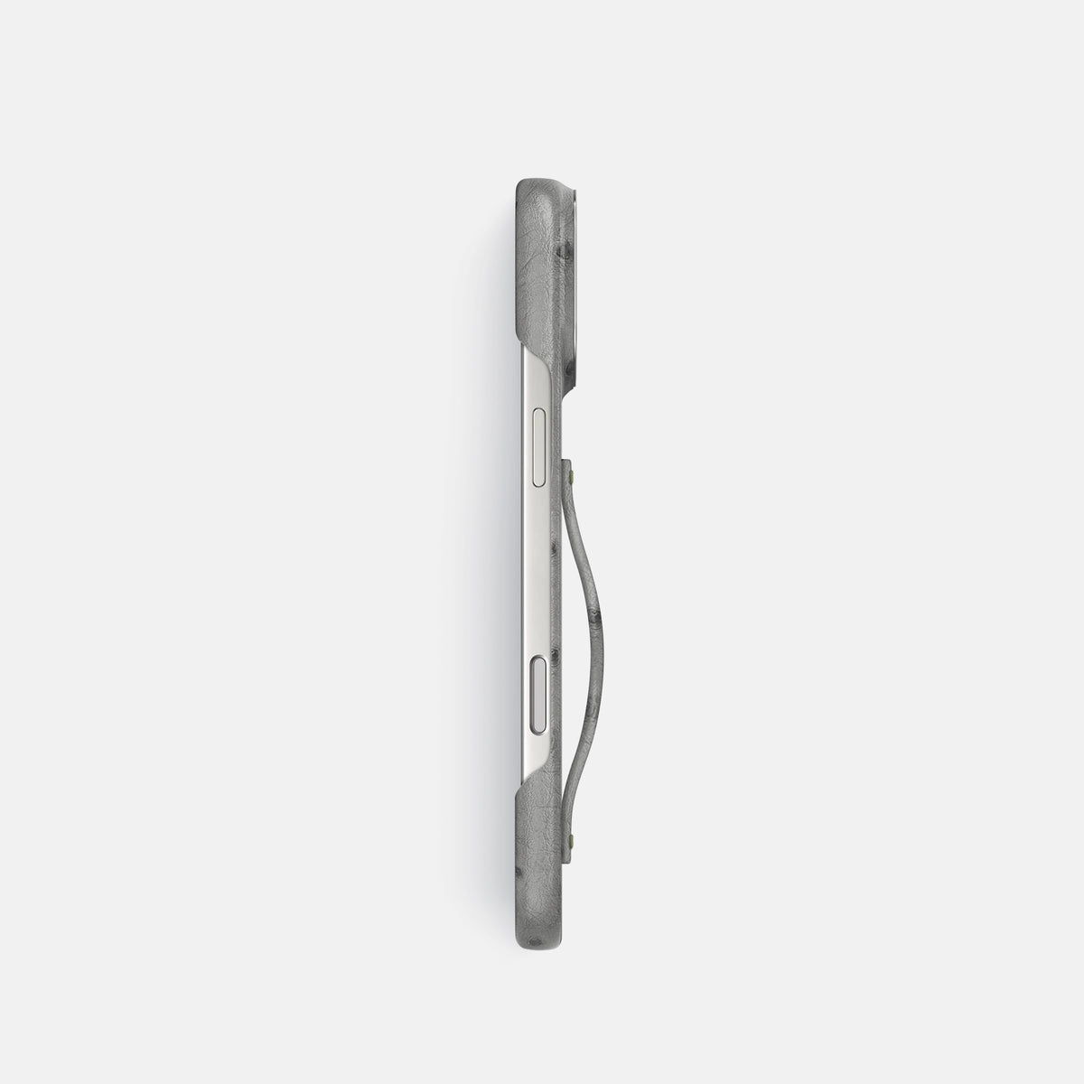 Finger Case For iPhone 17 Pro In Ostrich -3 | Silver-Steel