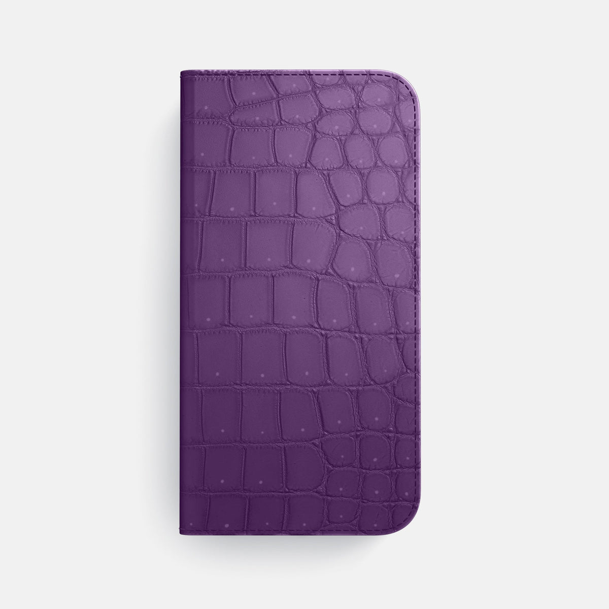 Folio Slim Case For iPhone 18 Pro Max In Porosus Crocodile -4 | Purple