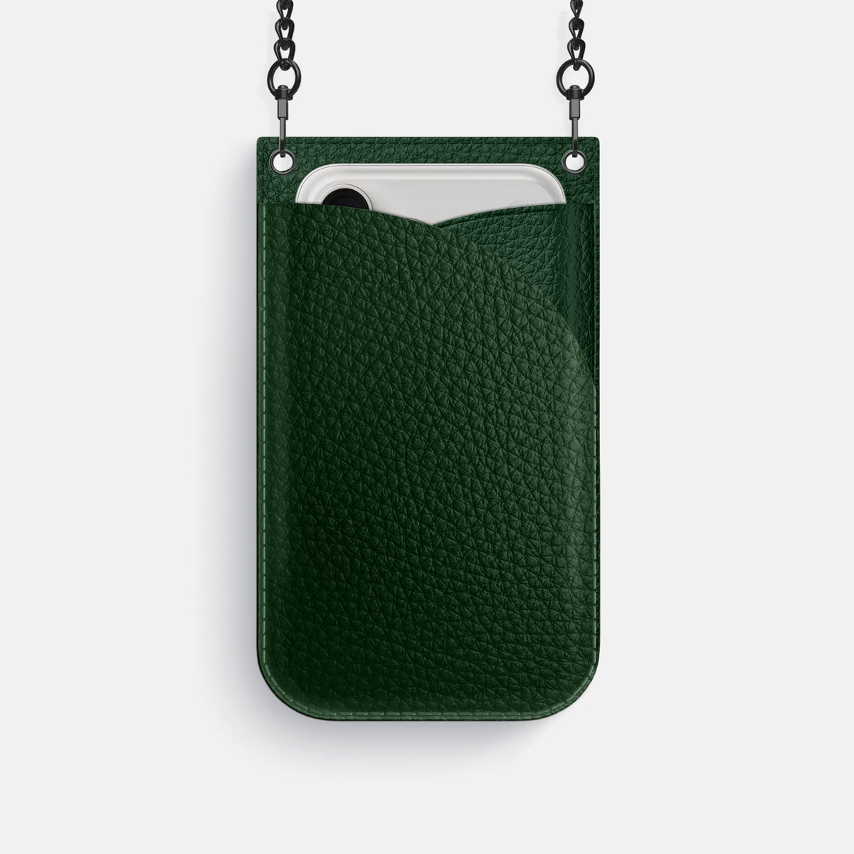 Crossbody Bag For iPhone 18 Pro In Calf -1 | Dark-Green-Black