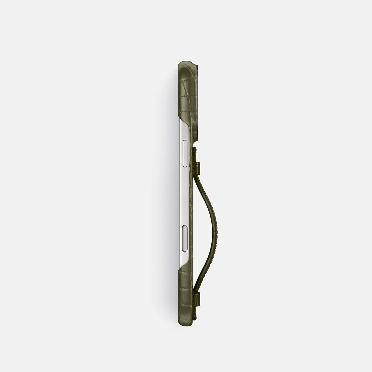 Center Handle For iPhone 17 Pro In Alligator -3 | Kaki-Green-Black