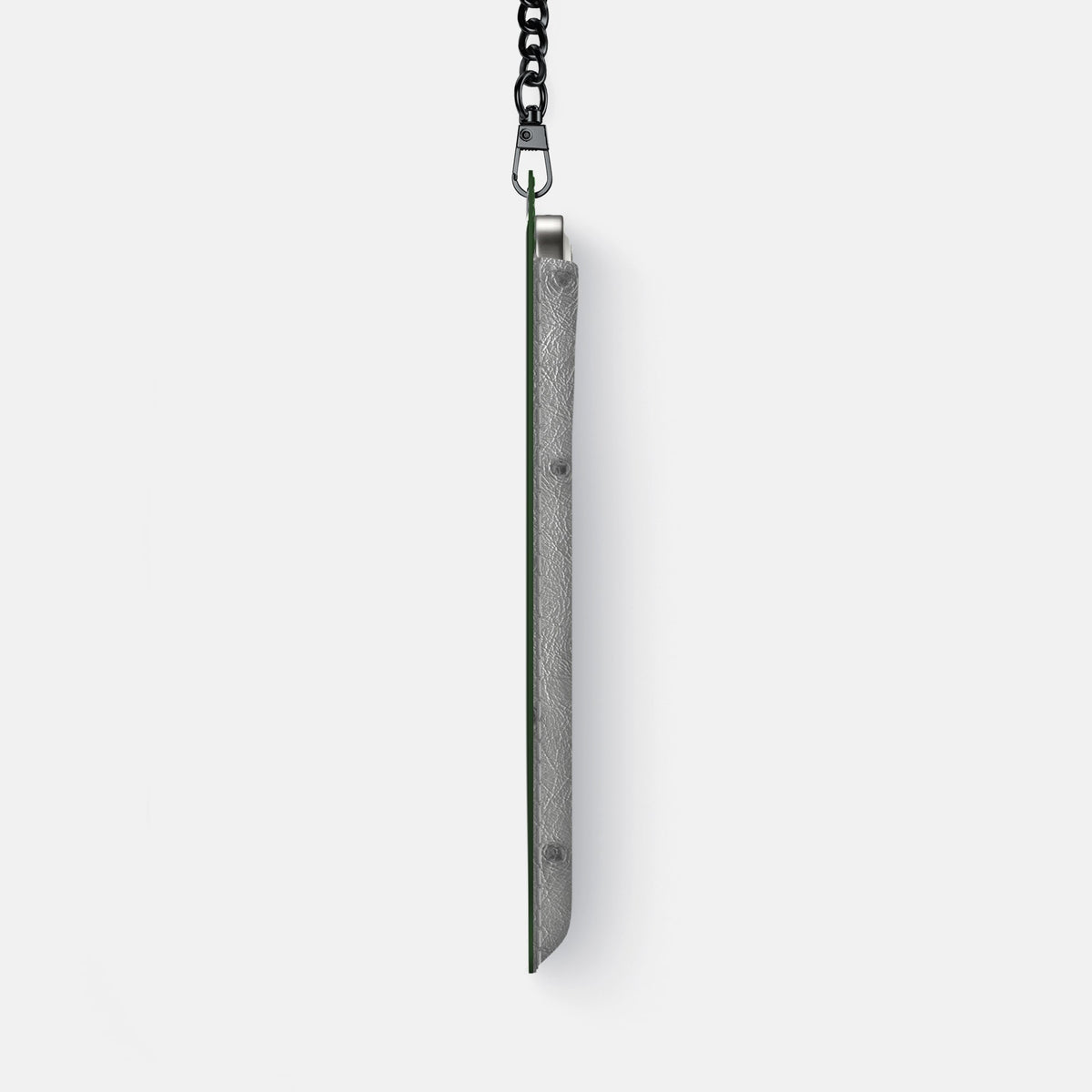 Crossbody Bag For iPhone 18 Pro Max In Ostrich -4 | Silver-Black