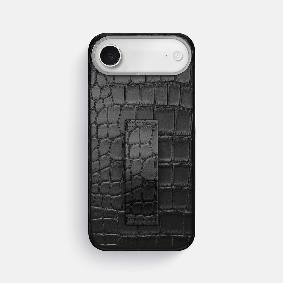 Finger Case For iPhone 17 Air In Alligator -1 | Black-Steel