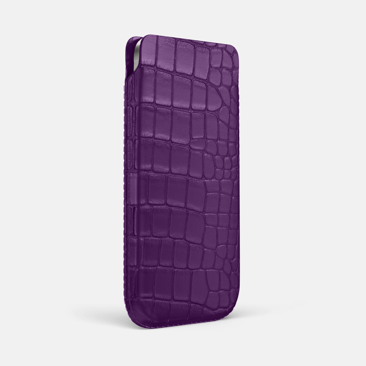 Pouch Case For iPhone 18 Pro Max In Alligator -2 | Purple