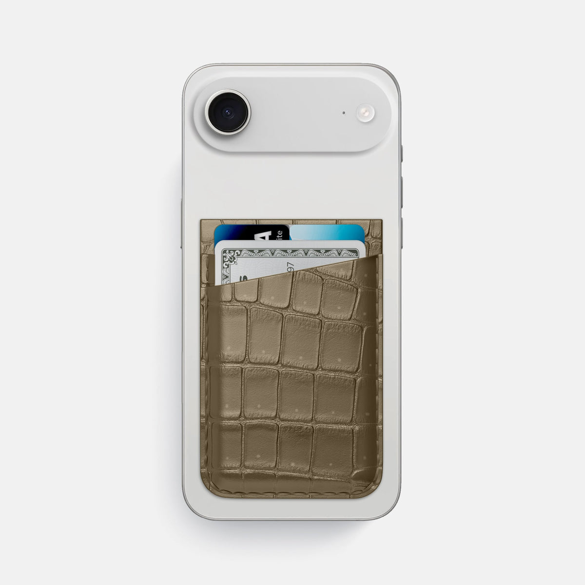 MagSafe Wallet For iPhone 17 Air In Porosus Crocodile