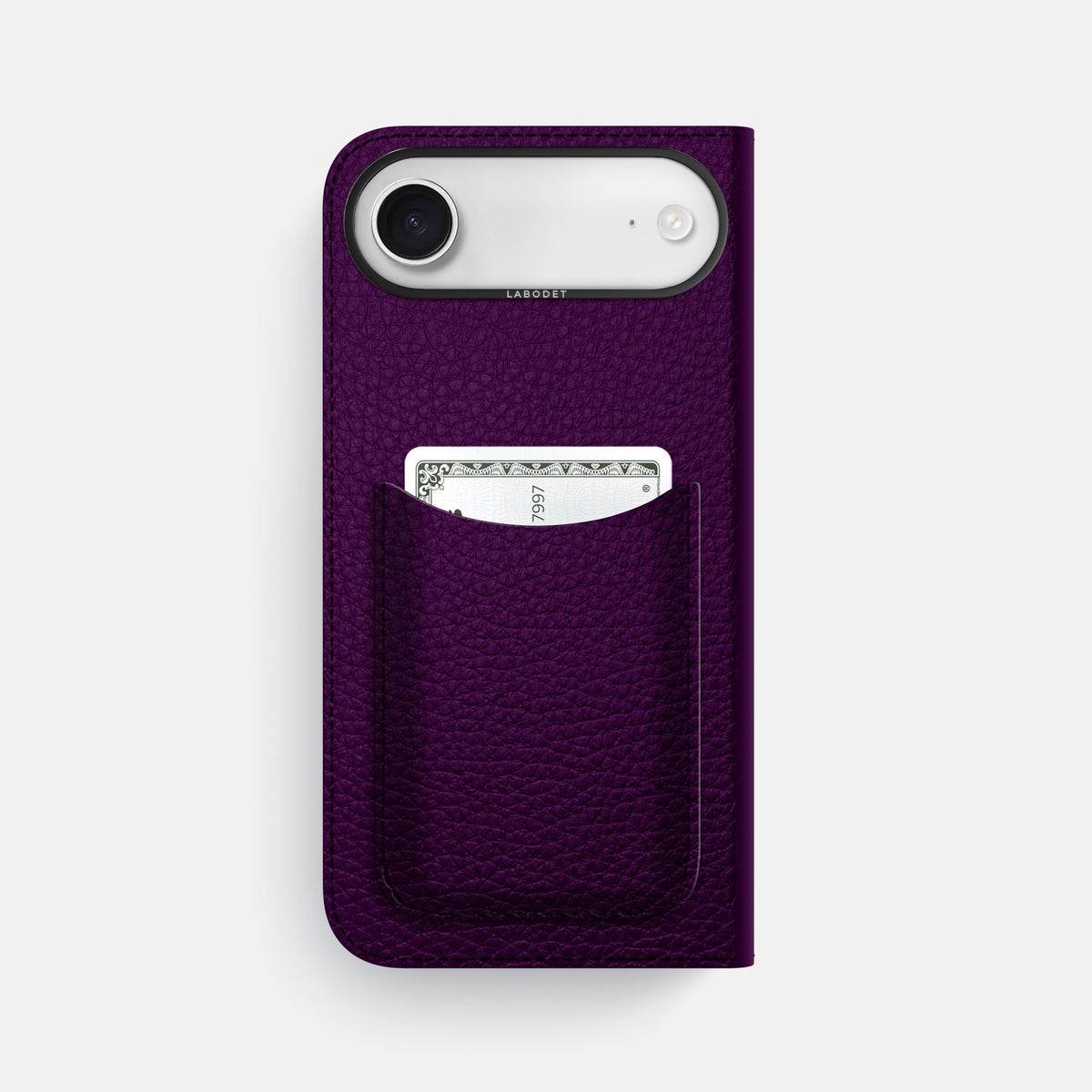 Folio Case with Card For iPhone 17 Air In Calf -3 | Violet-Black