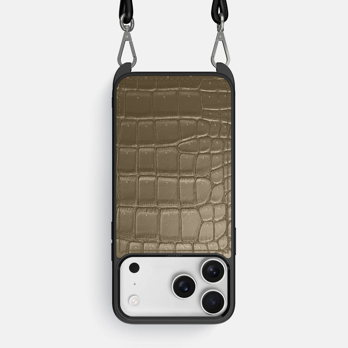 Crossbody Sport Case For iPhone 18 Pro Max In Porosus Crocodile -1 | Kaki-Green