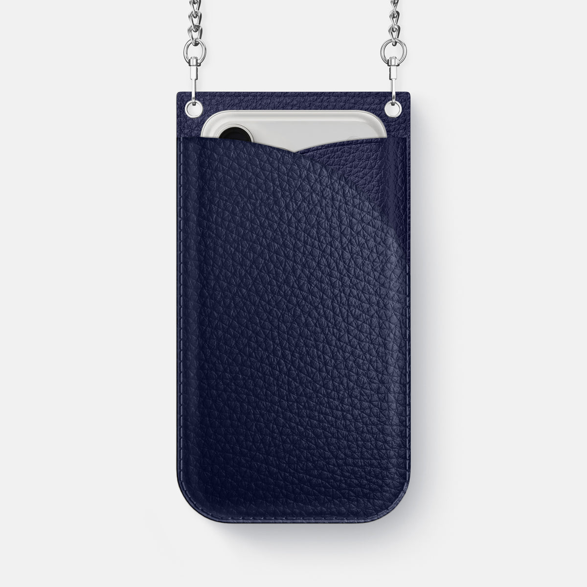 Crossbody Bag For iPhone 17 Pro Max In Calf -1 | Marine-Steel