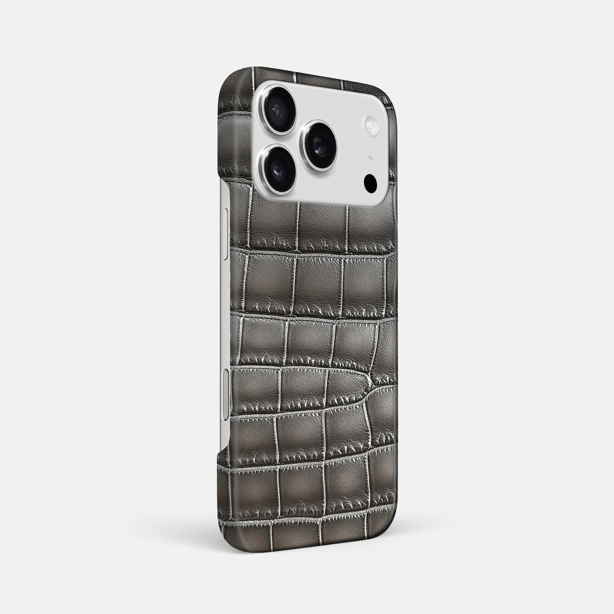 Slim Case For iPhone 18 Pro Max In Patina Alligator -2 | Grey