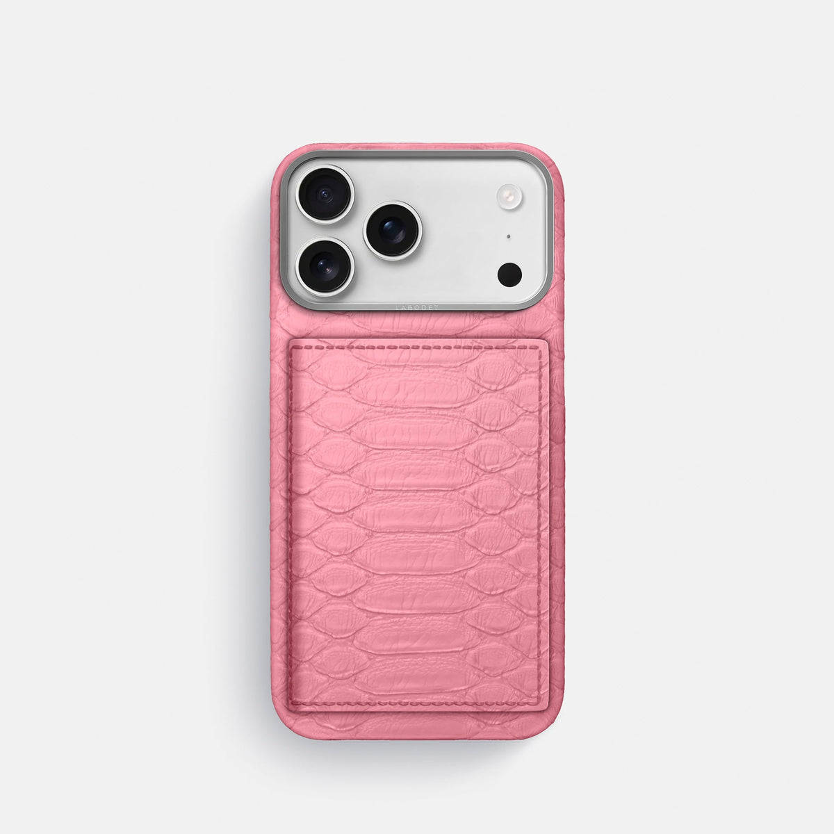 Bi-Fold Case For iPhone 18 Pro In Python -1 | Pink-Steel