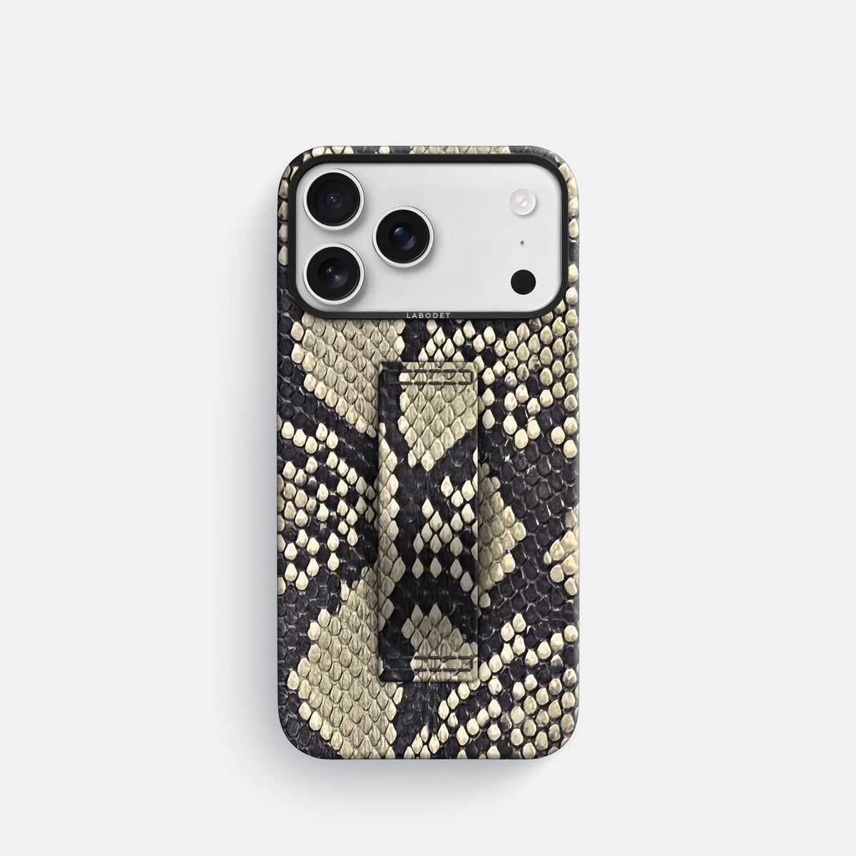 Finger Case For iPhone 18 Pro In Deluxe Python -1 | Savannah-Black