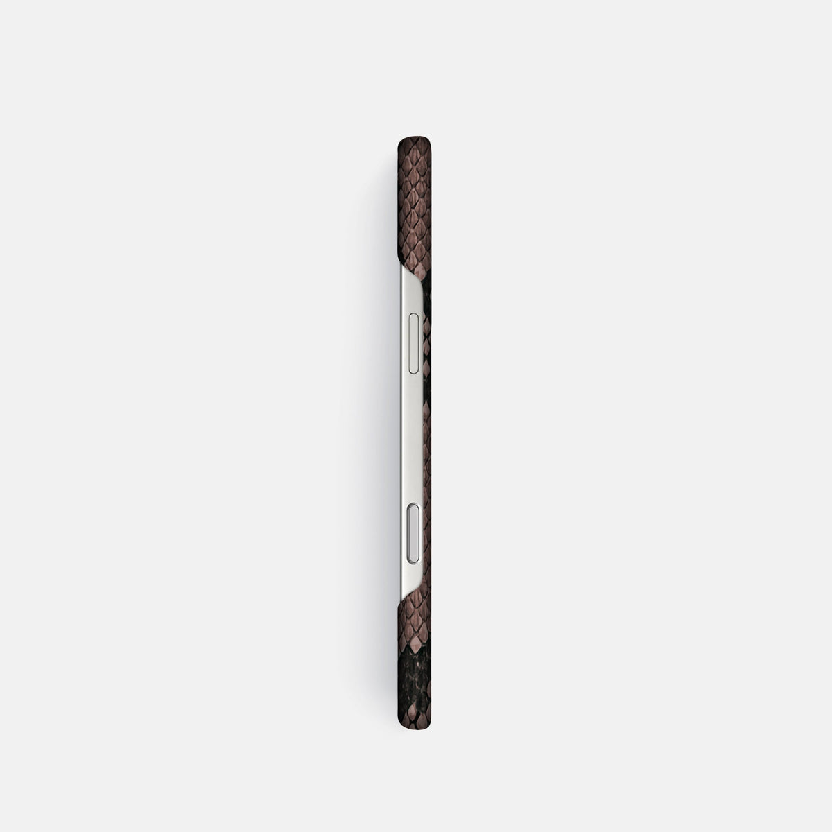 Slim Case For iPhone 18 Pro In Deluxe Python -3 | Mahogany-Brown