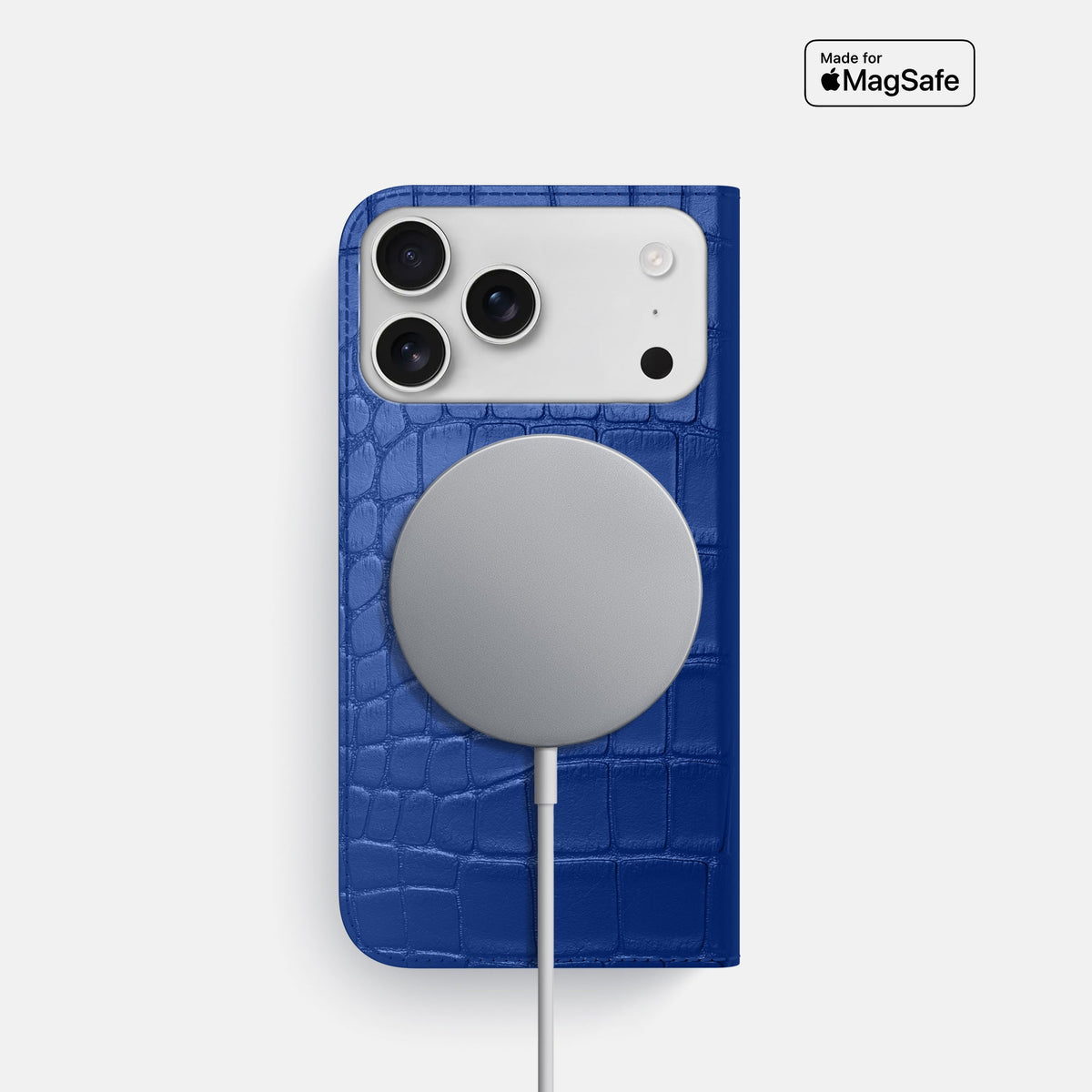Folio Slim Case For iPhone 18 Pro In Alligator -3 | Royal-Blue