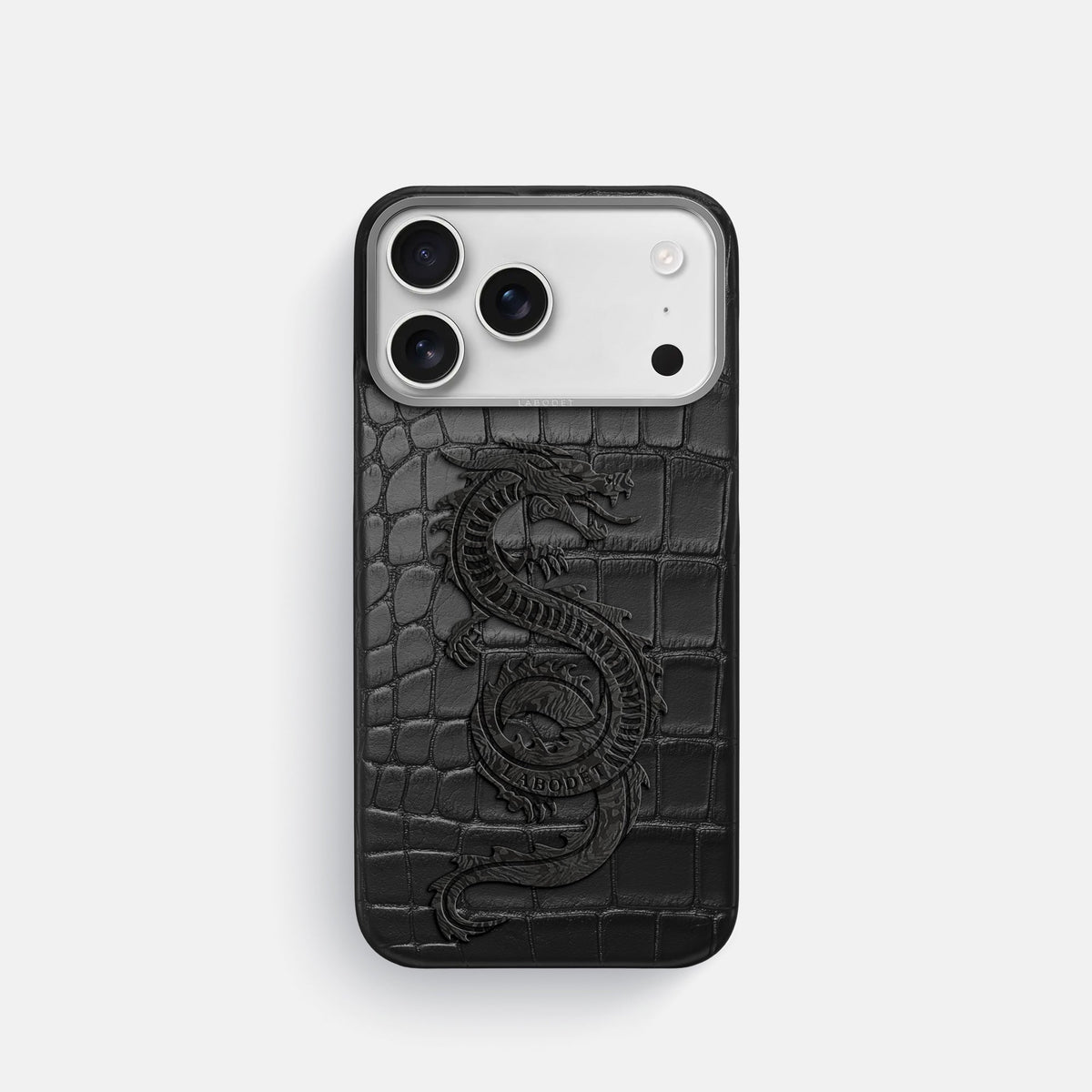 Classic Case With Carbon Dragon For iPhone 18 Pro In Alligator -1 | Black-Steel