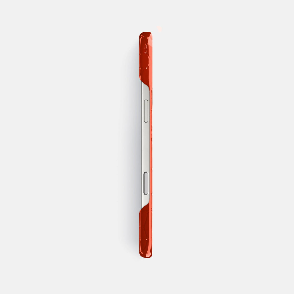 Slim Case For iPhone 18 Pro Max In Shiny Alligator -3 | Orange