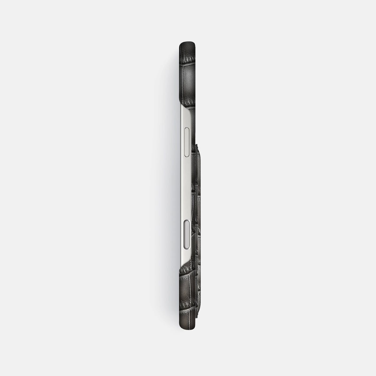 Slim Card Case For iPhone 17 Pro Max In Patina Alligator -3 | Grey