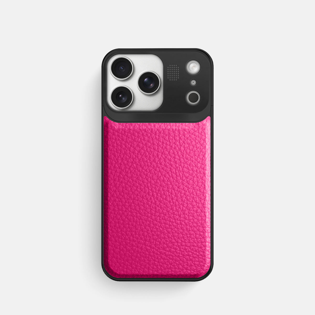 Metal Case For iPhone 17 Pro In Calf -1 | Magenta-Black