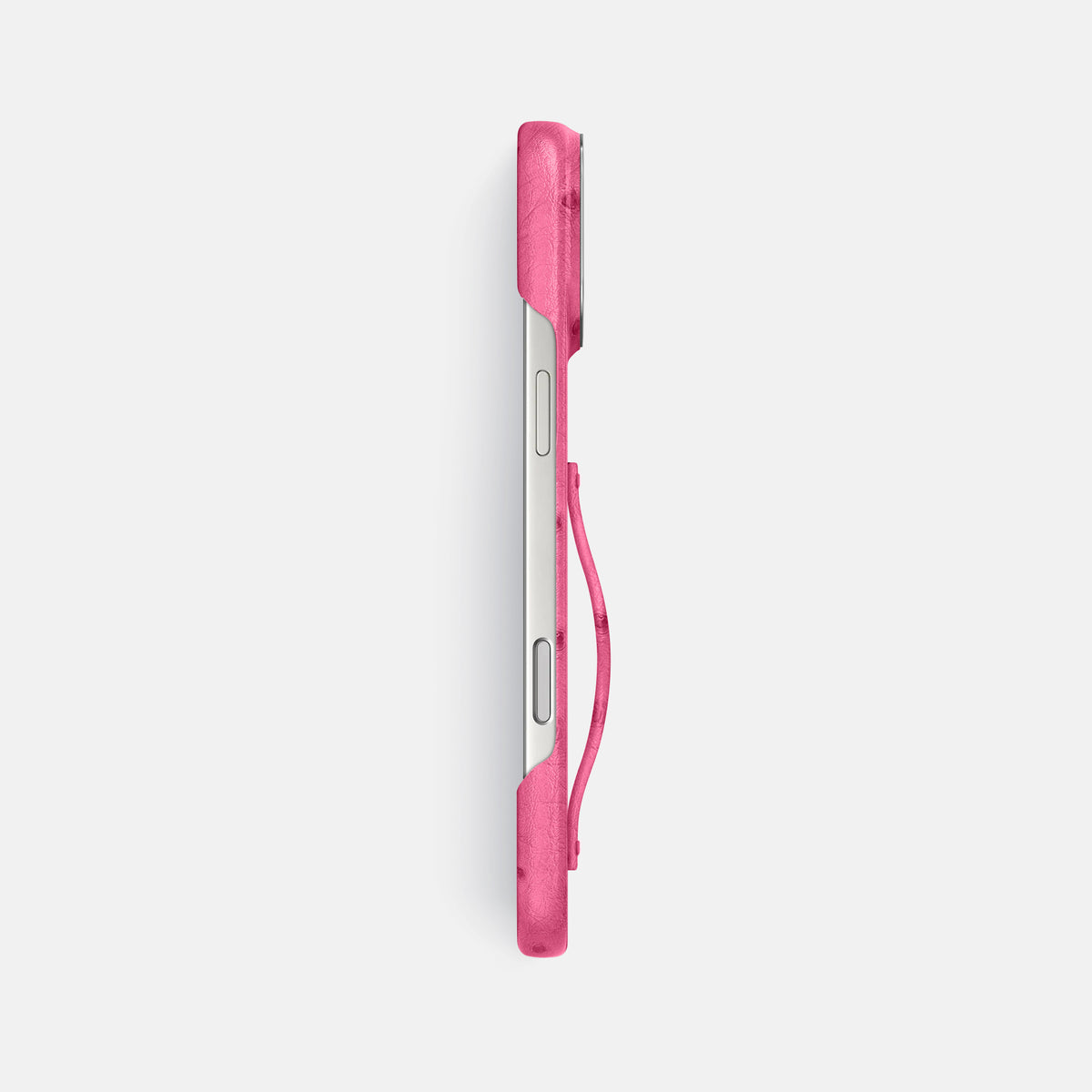 Finger Case For iPhone 17 Pro Max In Ostrich -3 | Pink-Steel
