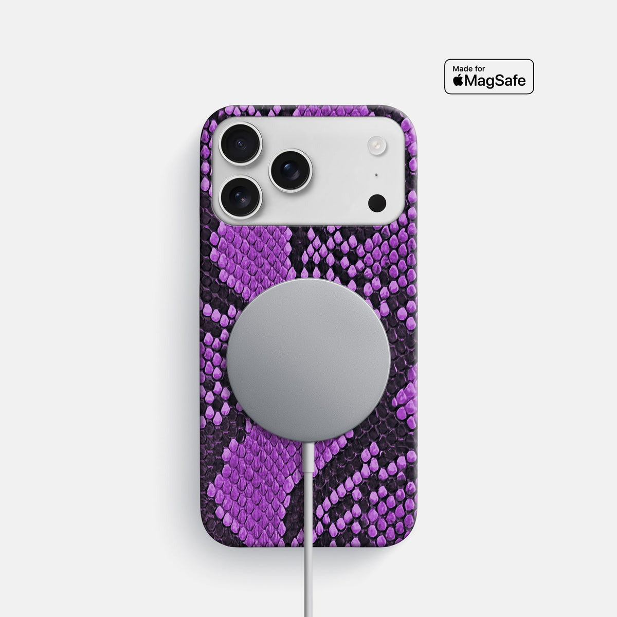 Slim Case For iPhone 18 Pro In Deluxe Python -5 | Purple