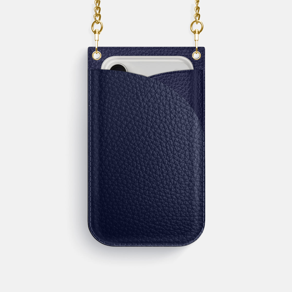 Crossbody Bag For iPhone 17 Pro In Calf -1 | Marine-Gold