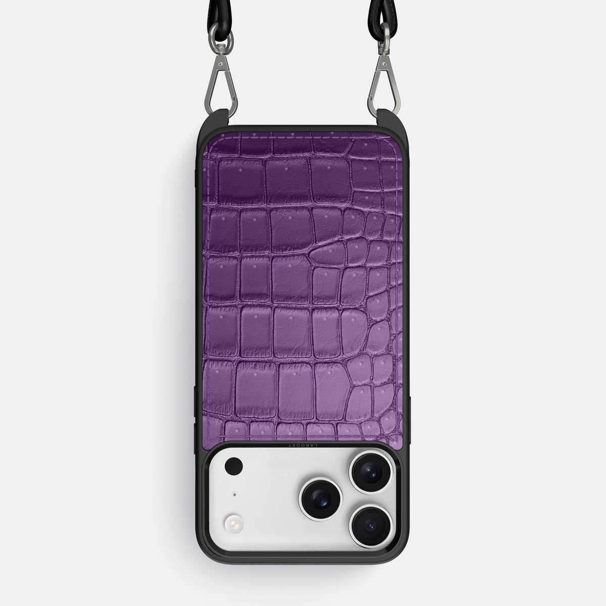 Crossbody Sport Case For iPhone 18 Pro Max In Porosus Crocodile -1 | Purple