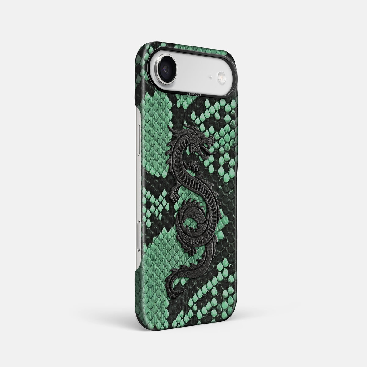 Classic Case With Carbon Dragon For iPhone 17 Air In Deluxe Python -2 | Forest-Green-Black