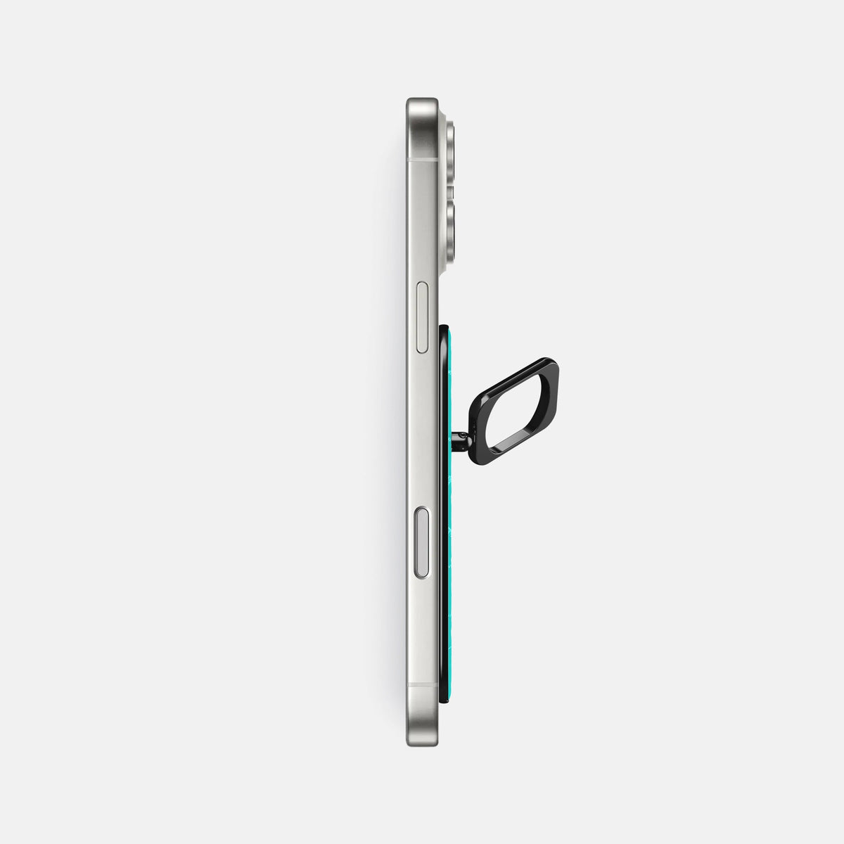 MagSafe Ring For iPhone 18 Pro Max In Shiny Alligator -3 | Mint-Black