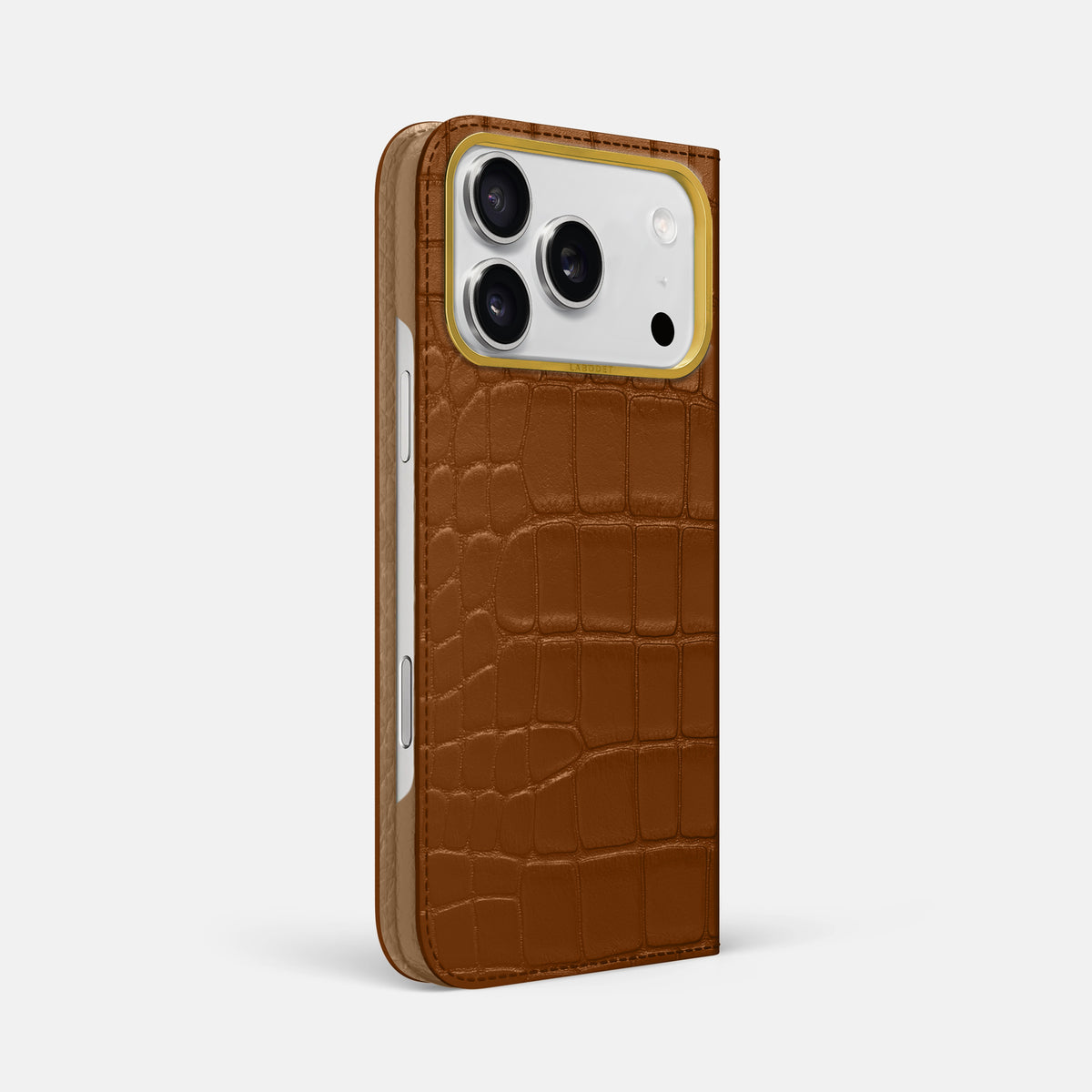Folio Case For iPhone 17 Pro Max In Alligator -1 | Honey-Gold