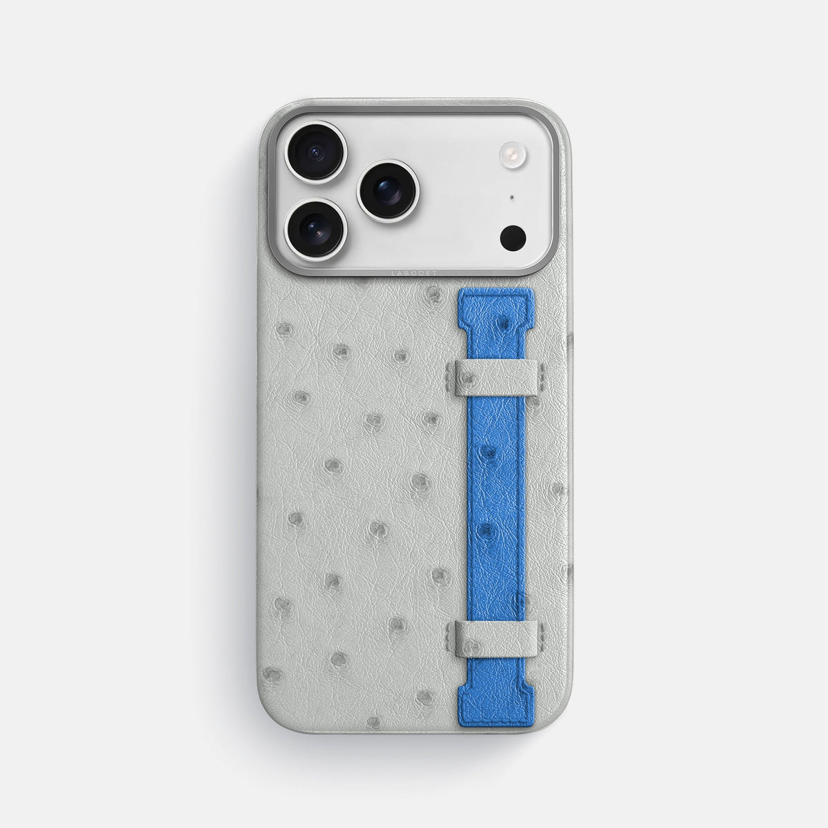 Handle Case Coloré For iPhone 18 Pro Max In Ostrich -1 | White-Steel