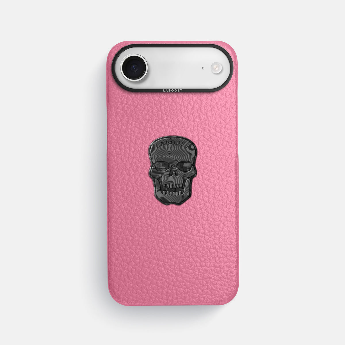Classic Case With Carbon Skull For iPhone 17 Air In Calf -1 | Pink-Black