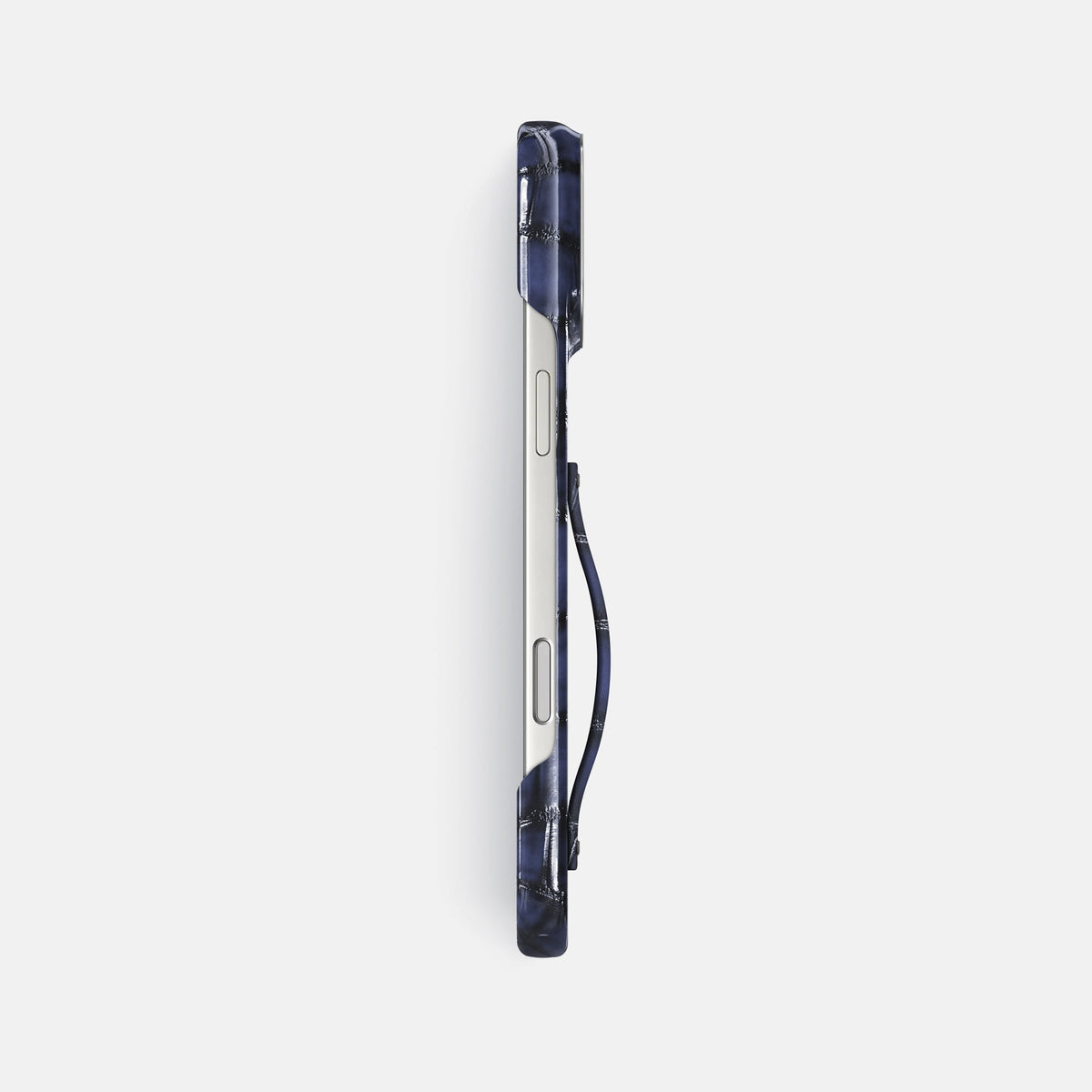 Finger Case For iPhone 18 Pro Max In Patina Alligator -3 | Havana-Blue-Steel