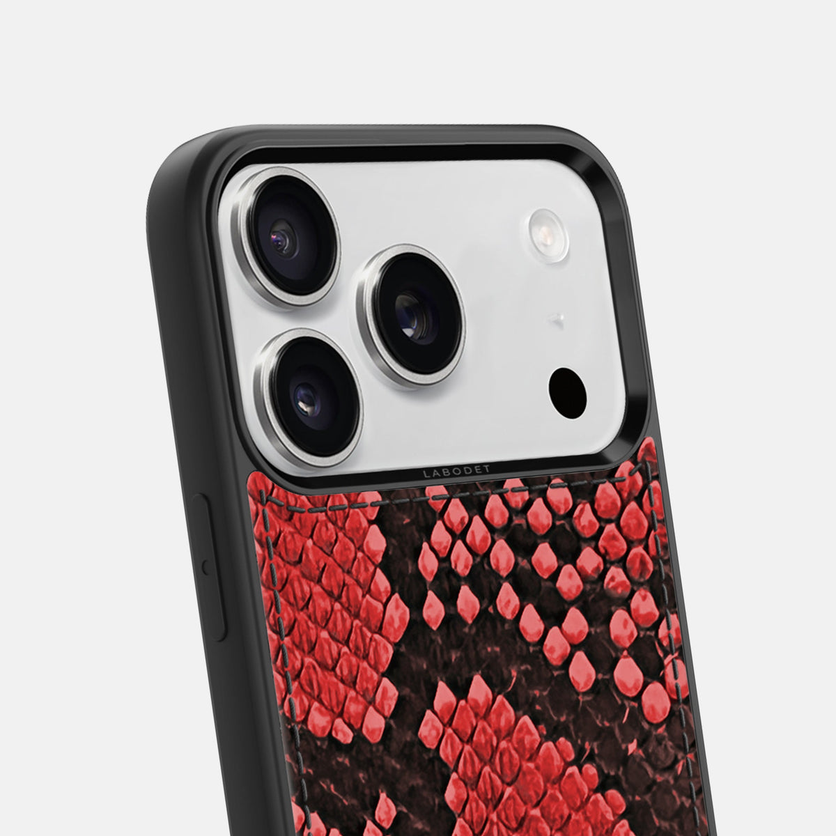 Sport Case For iPhone 18 Pro In Deluxe Python -6 | Red