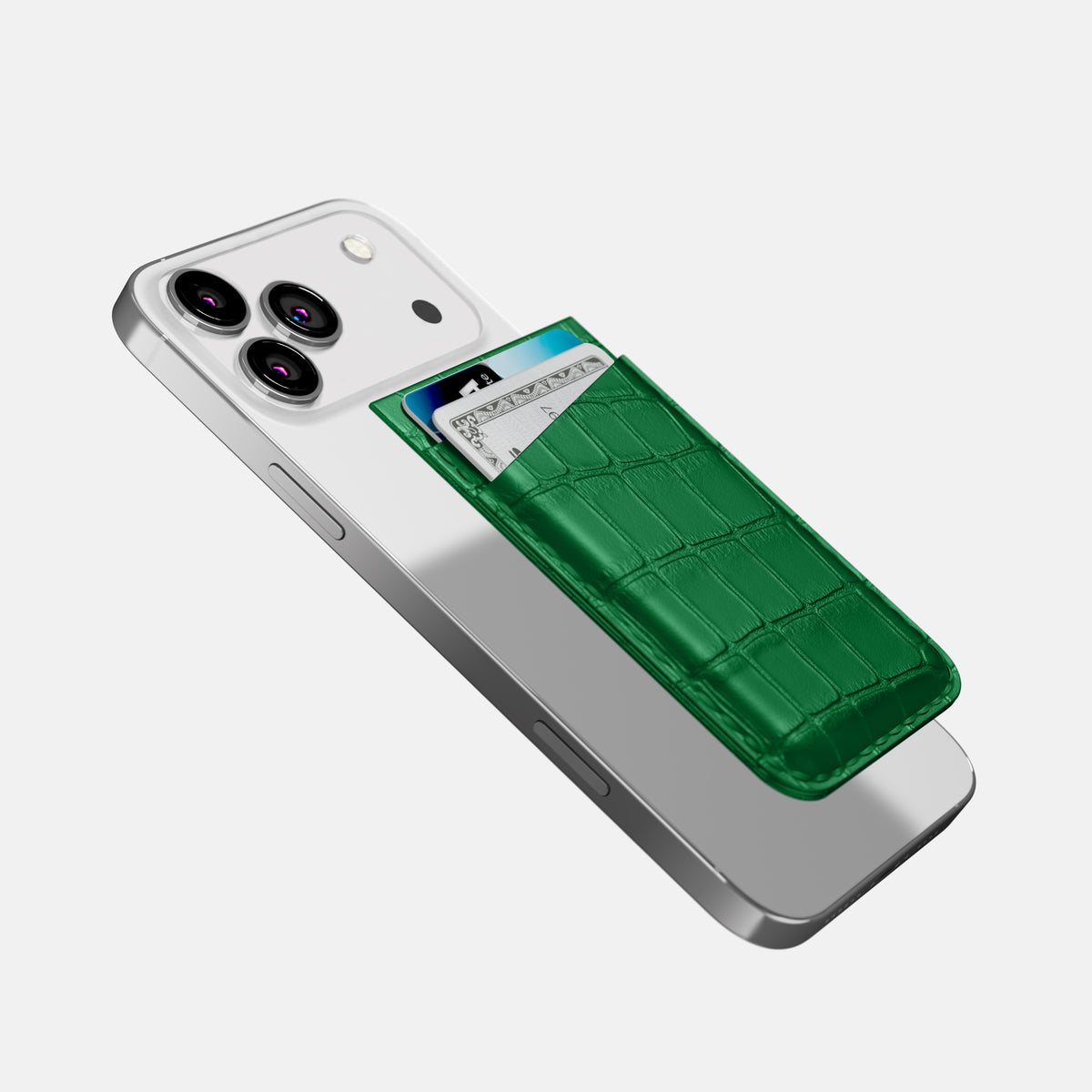 MagSafe Wallet For iPhone 17 Pro In Alligator -4 | Forest-Green