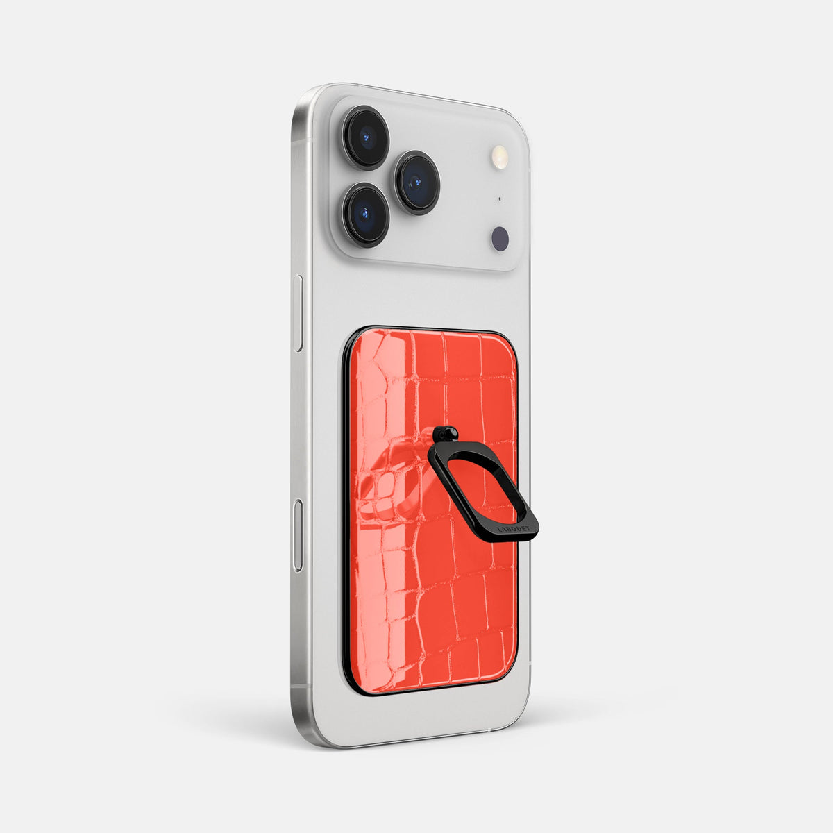 MagSafe Ring For iPhone 18 Pro Max In Shiny Alligator -1 | Coral-Orange-Black