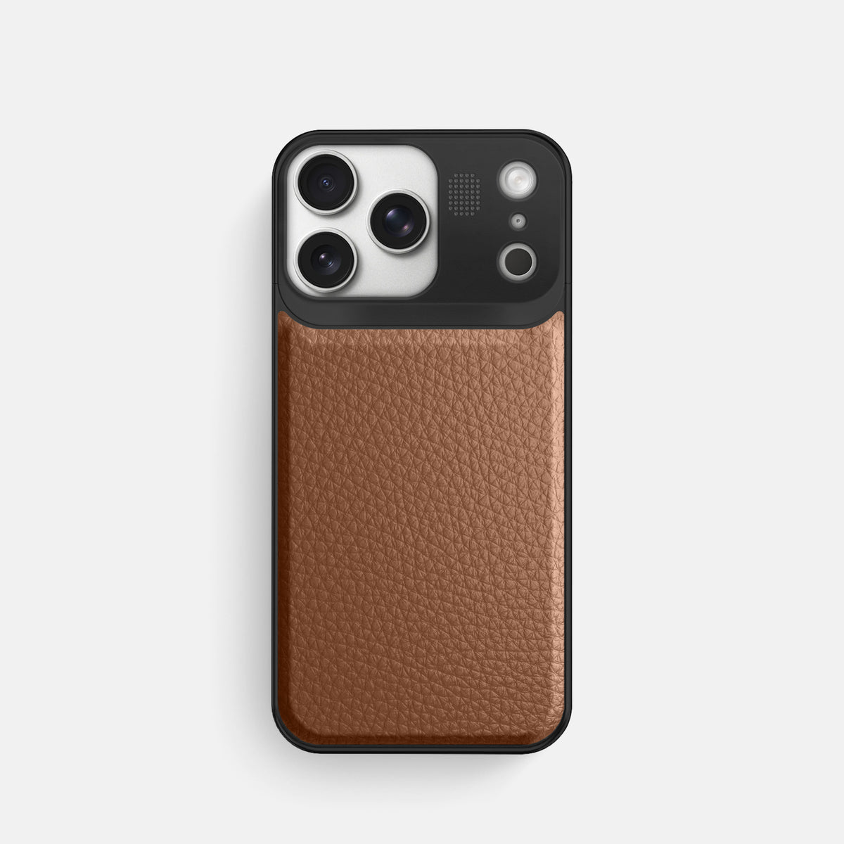 Metal Case For iPhone 17 Pro In Calf -1 | Caramel-Black