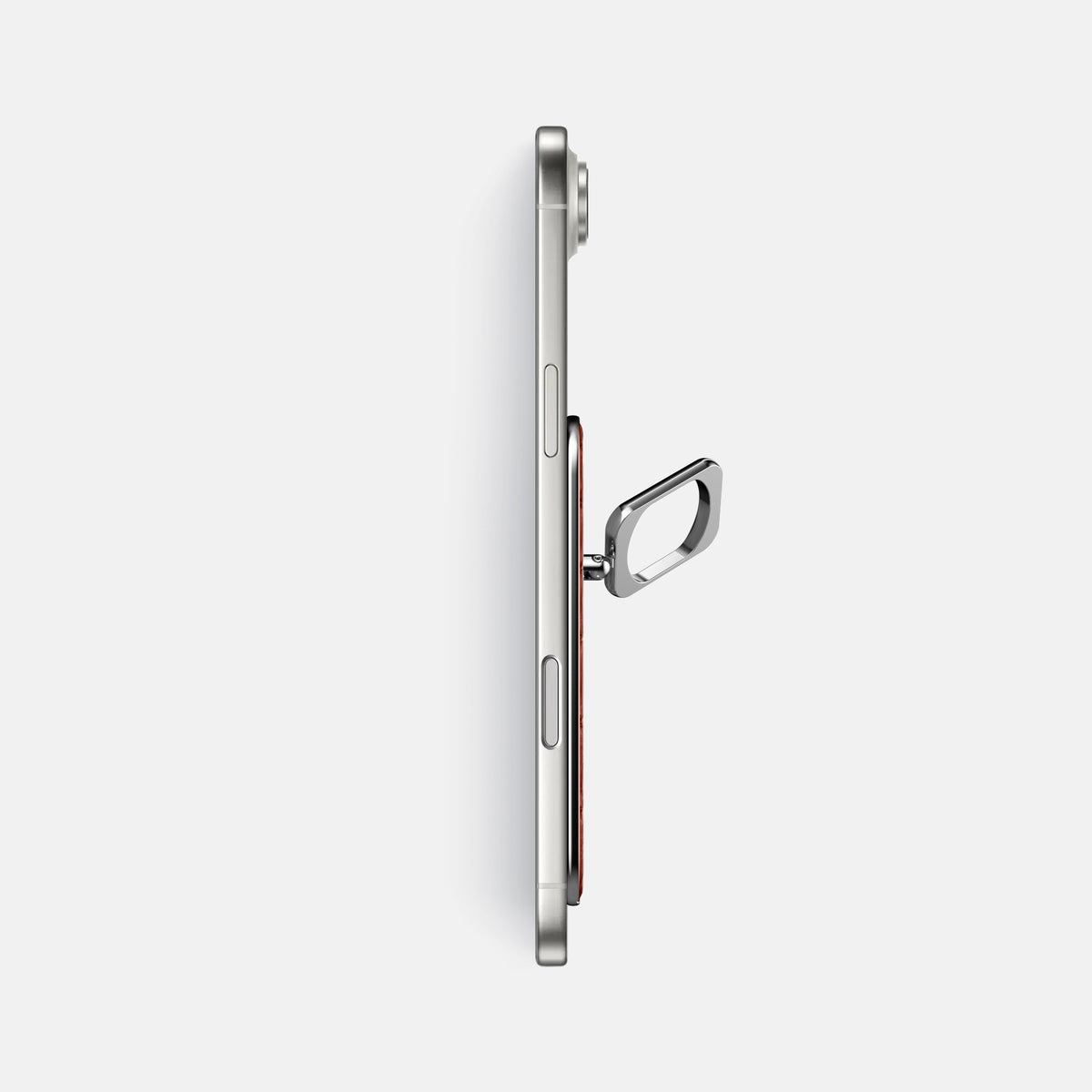 MagSafe Ring For iPhone 17 Air In Porosus Crocodile -3 | Mahogany-Brown-Steel