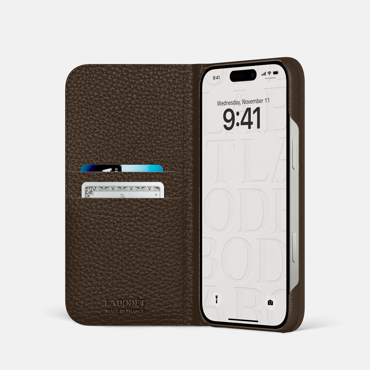 Folio Slim Case For iPhone 17 Pro In Calf -2 | Dark-Brown
