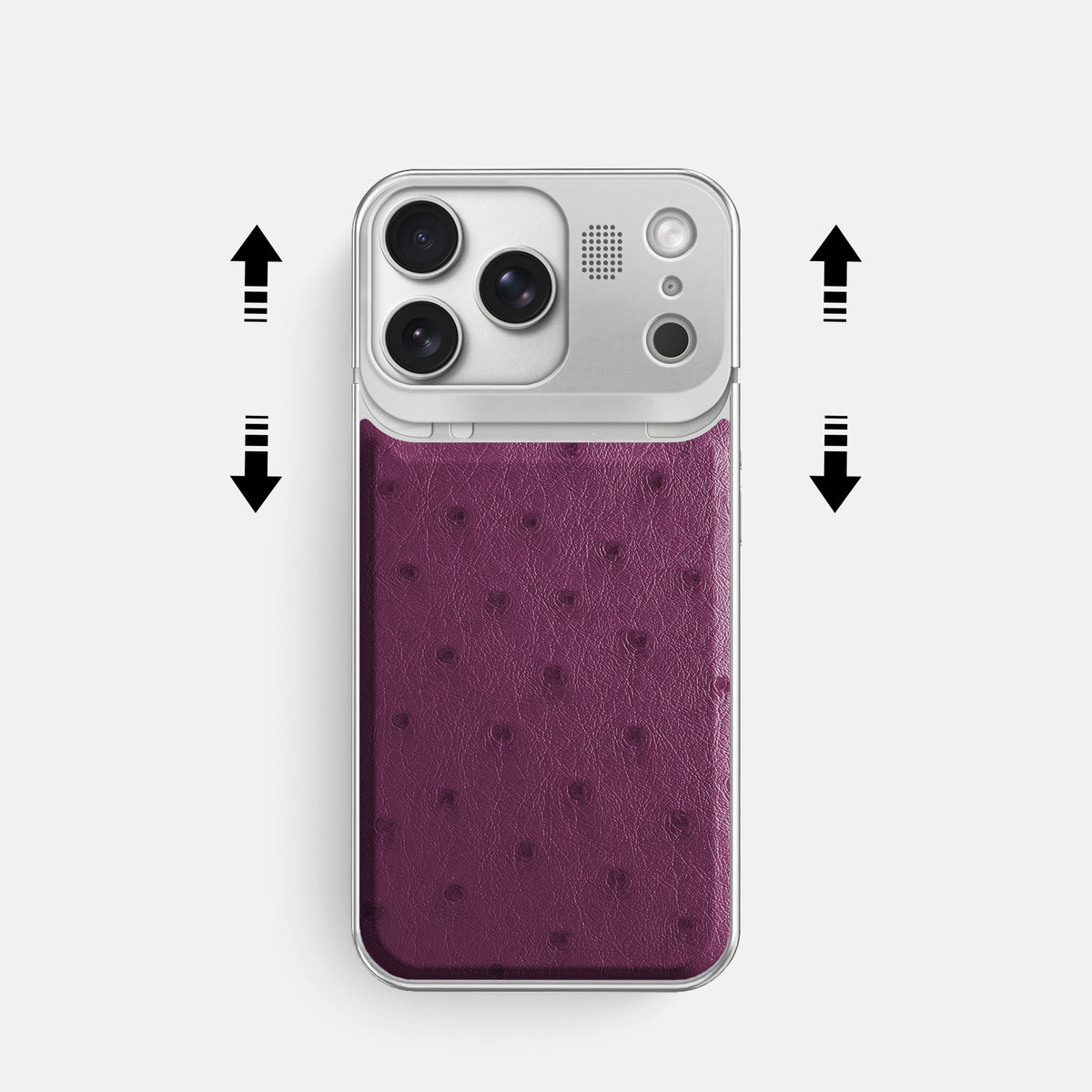 Metal Case For iPhone 17 Pro In Ostrich -2 | Purple-Steel