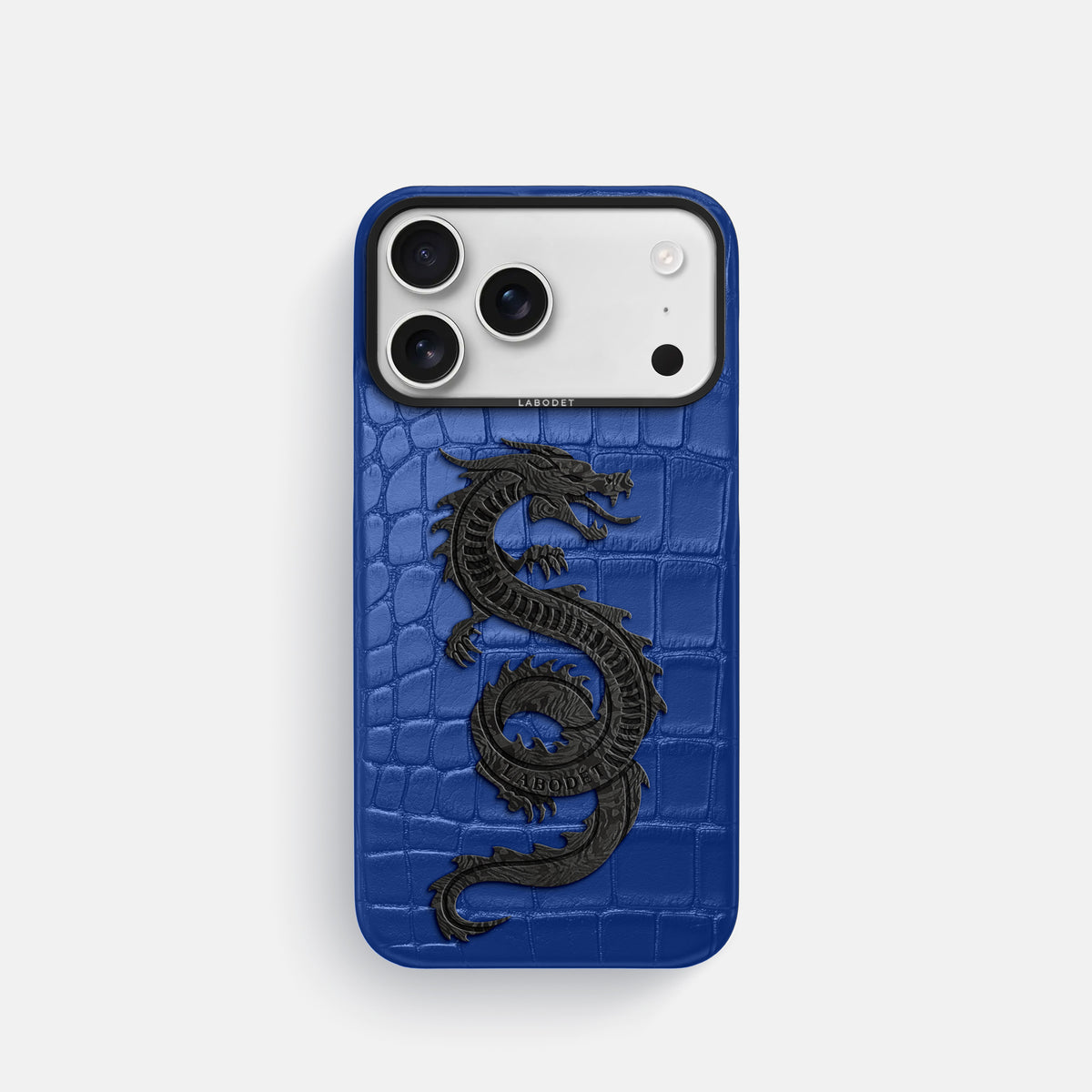 Classic Case With Carbon Dragon For iPhone 17 Pro In Alligator -1 | Royal-Blue-Black