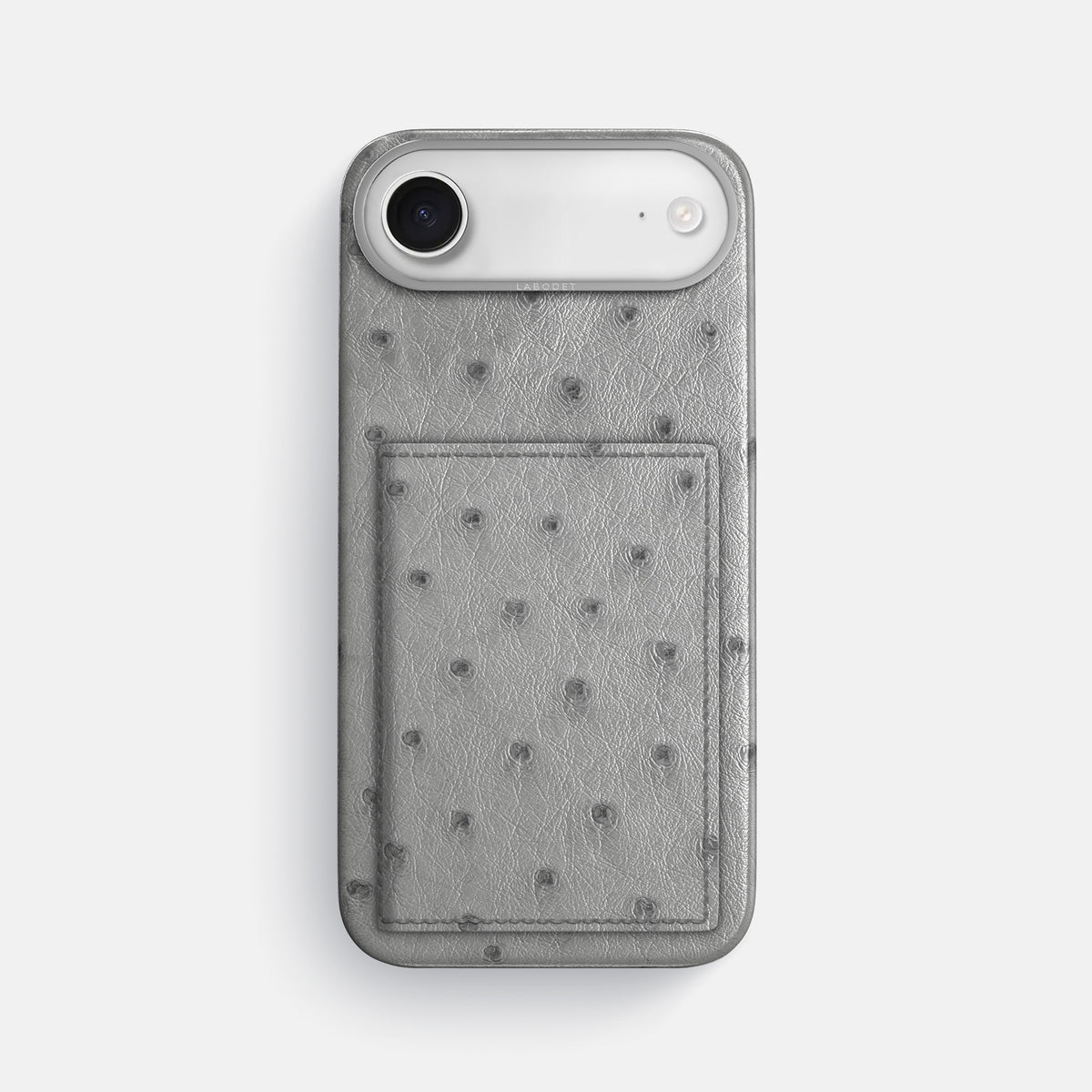 Bi-Fold Case For iPhone 17 Air In Ostrich -1 | Silver-Steel