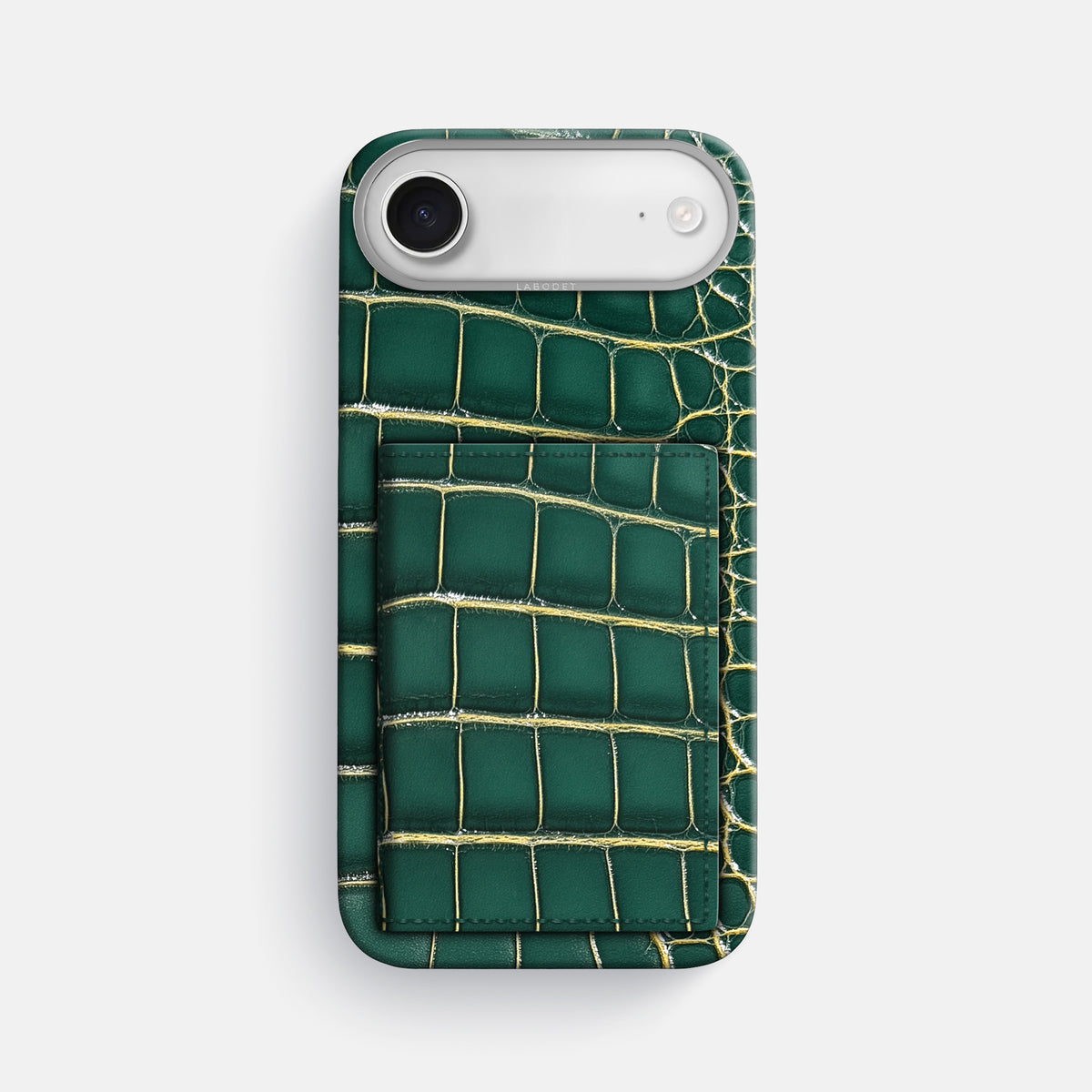 Bi-Fold Case For iPhone 17 Air In Patina Alligator -1 | Cambridge-Steel